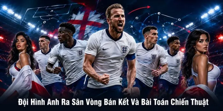 Đội hình Anh ra sân vòng bán kết